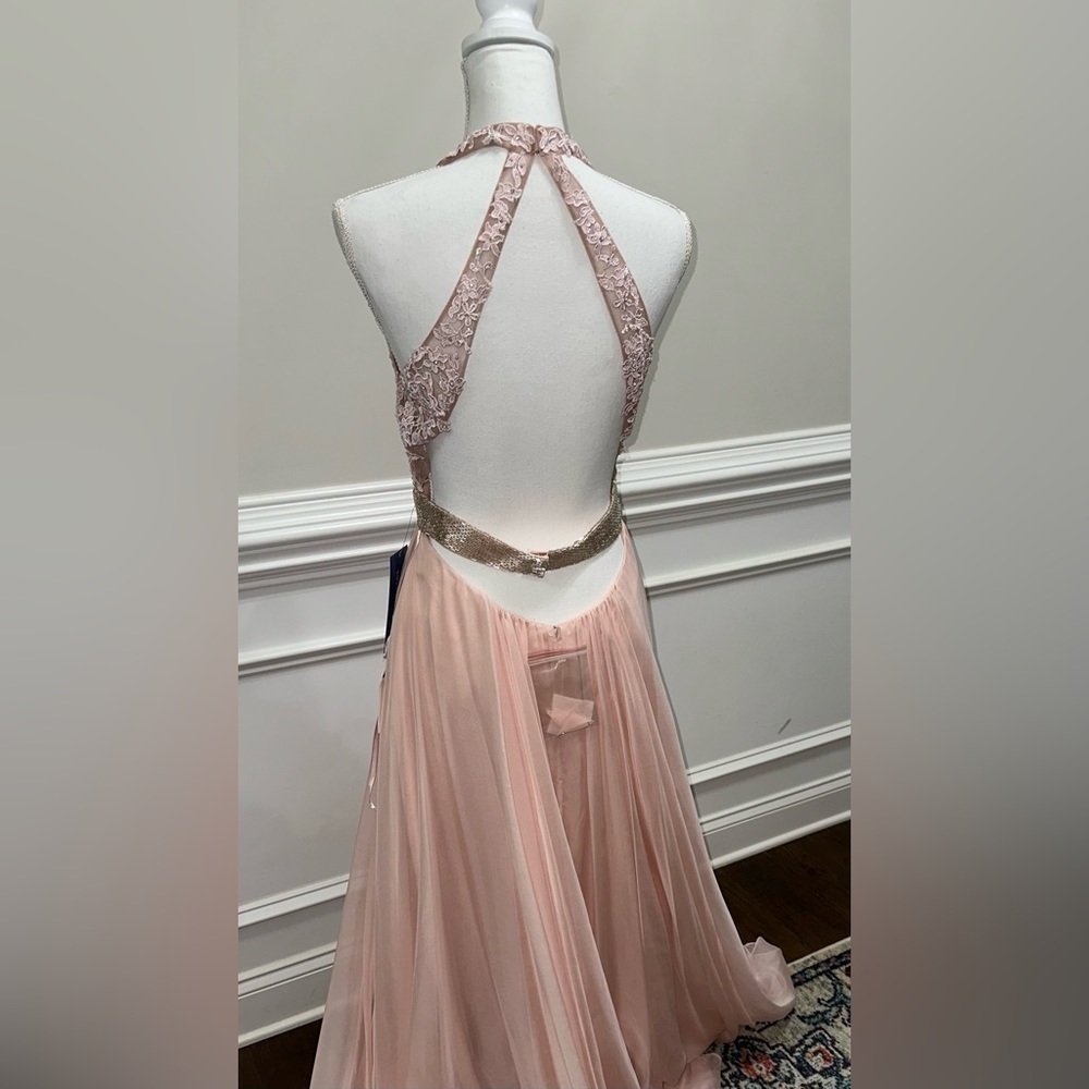 NWT MORI LEE PAPARAZZI 97018 EVENING DRESS IN BLUSH SZ 9/10 - Picture 7 of 10